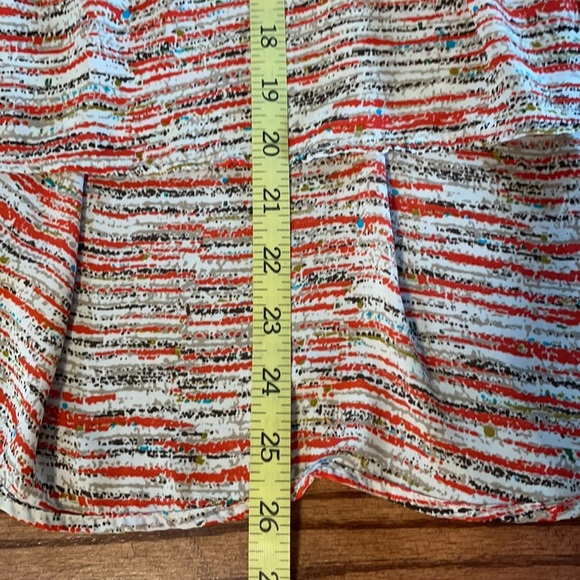 PAINTED THREADS peplum style long sleeve blouse / top. Crop front multi color XS - Picture 9 of 13